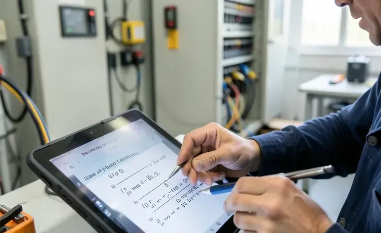 Výpočet proudu ve třífázové elektrické síti podle výkonu a napětí - ilustrační foto