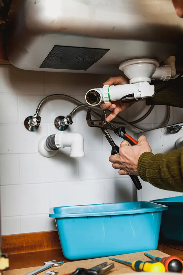 Plumbing repair under sink