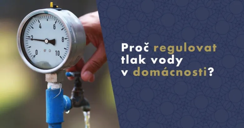 Ruční regulace tlaku vody na měřiču v domovním rozvodu.