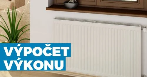 Bílý radiátor pod oknem s rostlinami v interiéru.