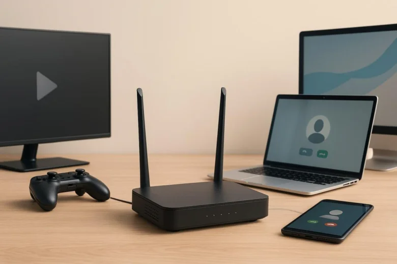 Routér s více zařízeními pro digitální televizi
