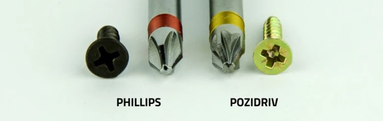 Srovnání bity PH a PZ pro šroubováky automaty.