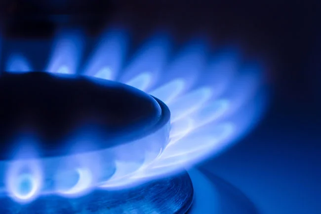 Gas stove burner flame