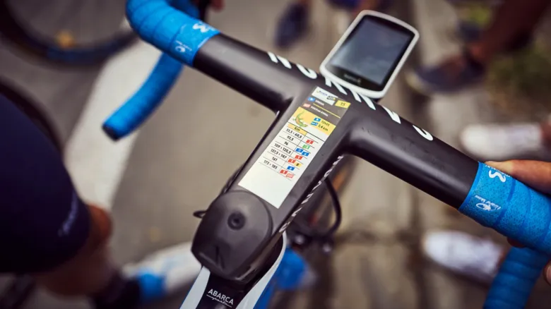 Bicyklové řídítka s integrovaným wattmetrem pro měření výkonu.